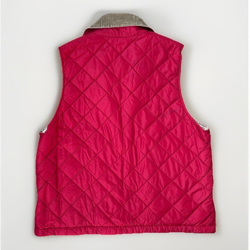 VTG Ralph Lauren Red Quilted Vest w/ Equestrian Lining Womens Size Petite Medium - Picture 7 of 11